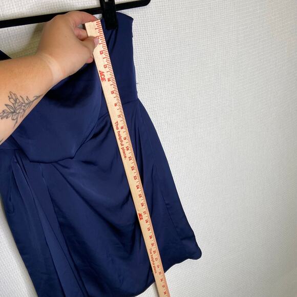 Ramy Brook | NWT Blue Silky‎ Dress 2 Navy Fancy - Picture 7 of 10